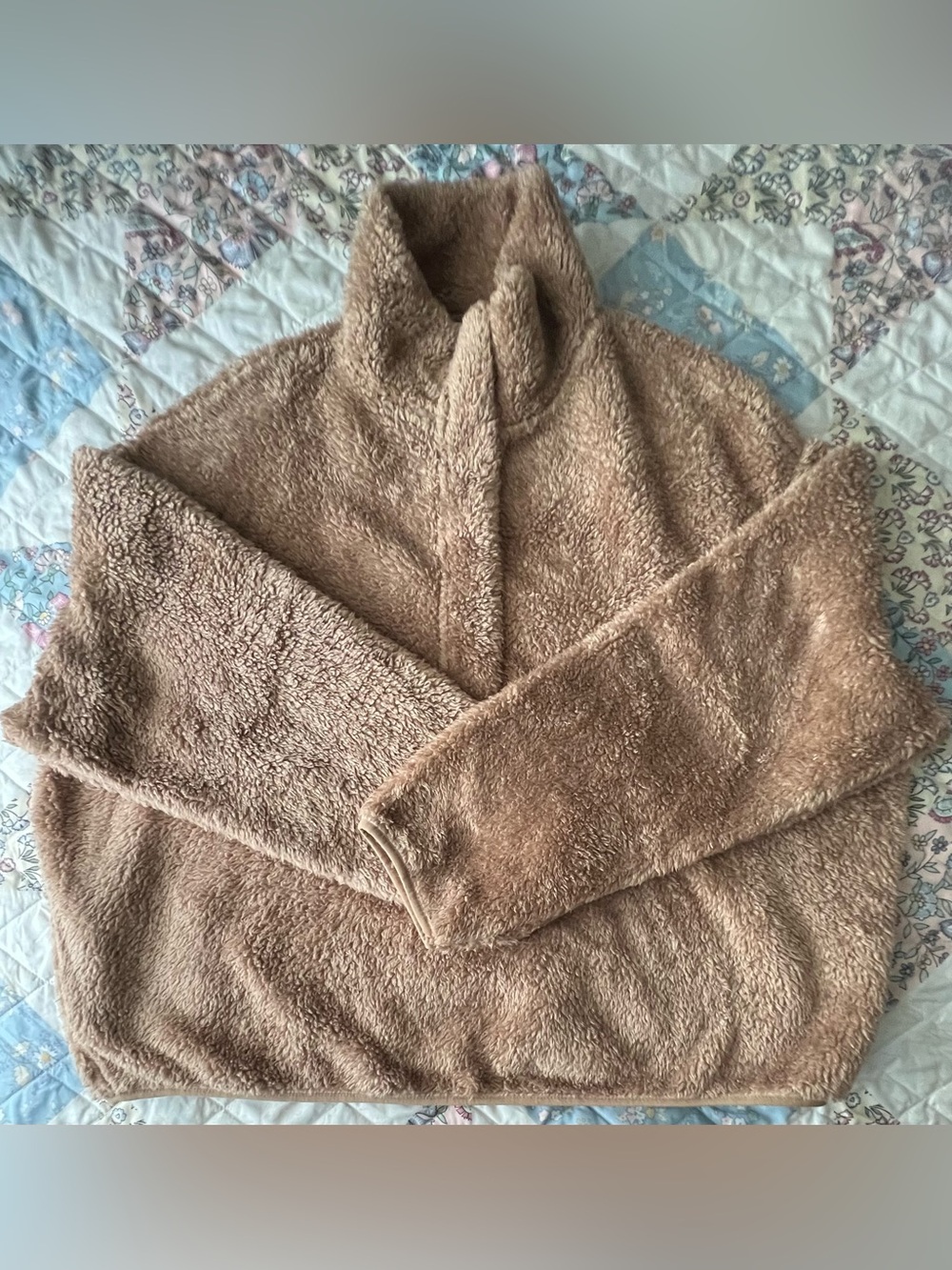 H&M Taupe Teddy Sherpa Jacket